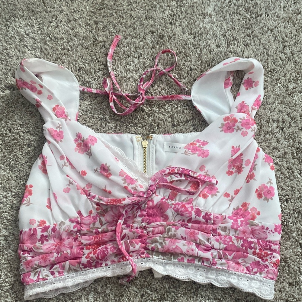 Altars State Pink Floral Top